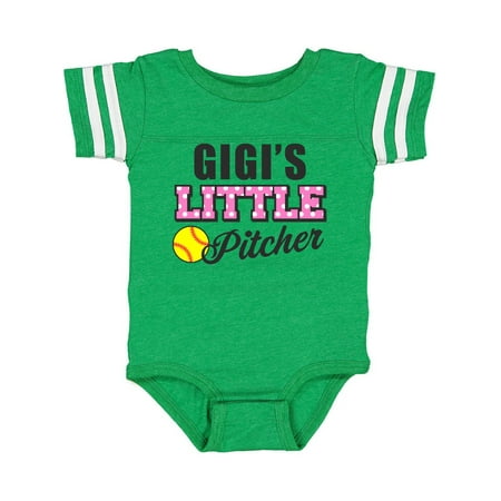 

Inktastic Gigis Little Pitcher Softball Gift Baby Girl Bodysuit