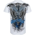 thumbnail image 2 of Sakkas Flying Eagle Metallic Silver Embossed Cotton Mens Fashion T-Shirt - White - Small, 2 of 2