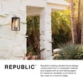 thumbnail image 6 of 1000BK-LL Hinkley Lighting Republic - 1 Light Small Outdoor Wall Lantern in Transitional Style - 7 Inches Wide by 12 Inches High-Black Finish-LED, 6 of 24