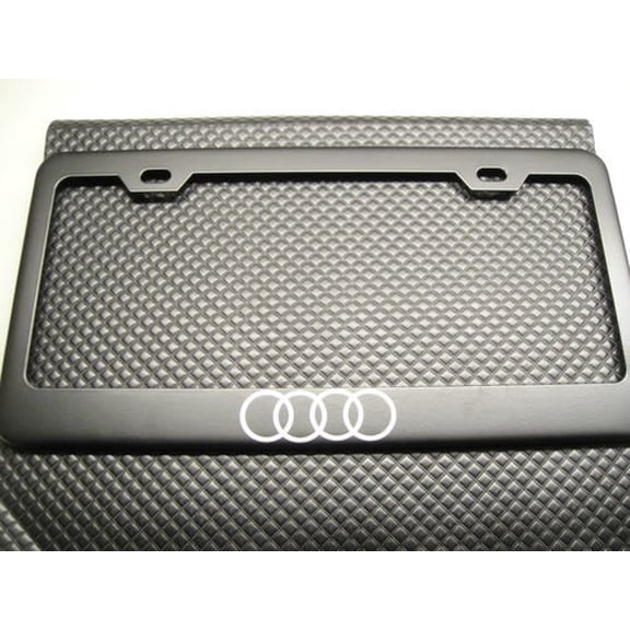 Stainless Steel License Plate Frame Cover Holder For Audi Screw Caps