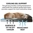 thumbnail image 3 of FurHaven Pet Products Faux Fleece & Chenille Cooling Gel Top Sofa Pet Bed for Dogs & Cats - Coffee, Medium, 3 of 13