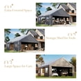thumbnail image 5 of FOROUTIA 20x20ft Heavy-Duty Carport Canopy, Dark Gray Gable Roof PE Garage, All-Weather Shelter for Car/Truck/SUV/Outdoor Storage & Party, 5 of 7