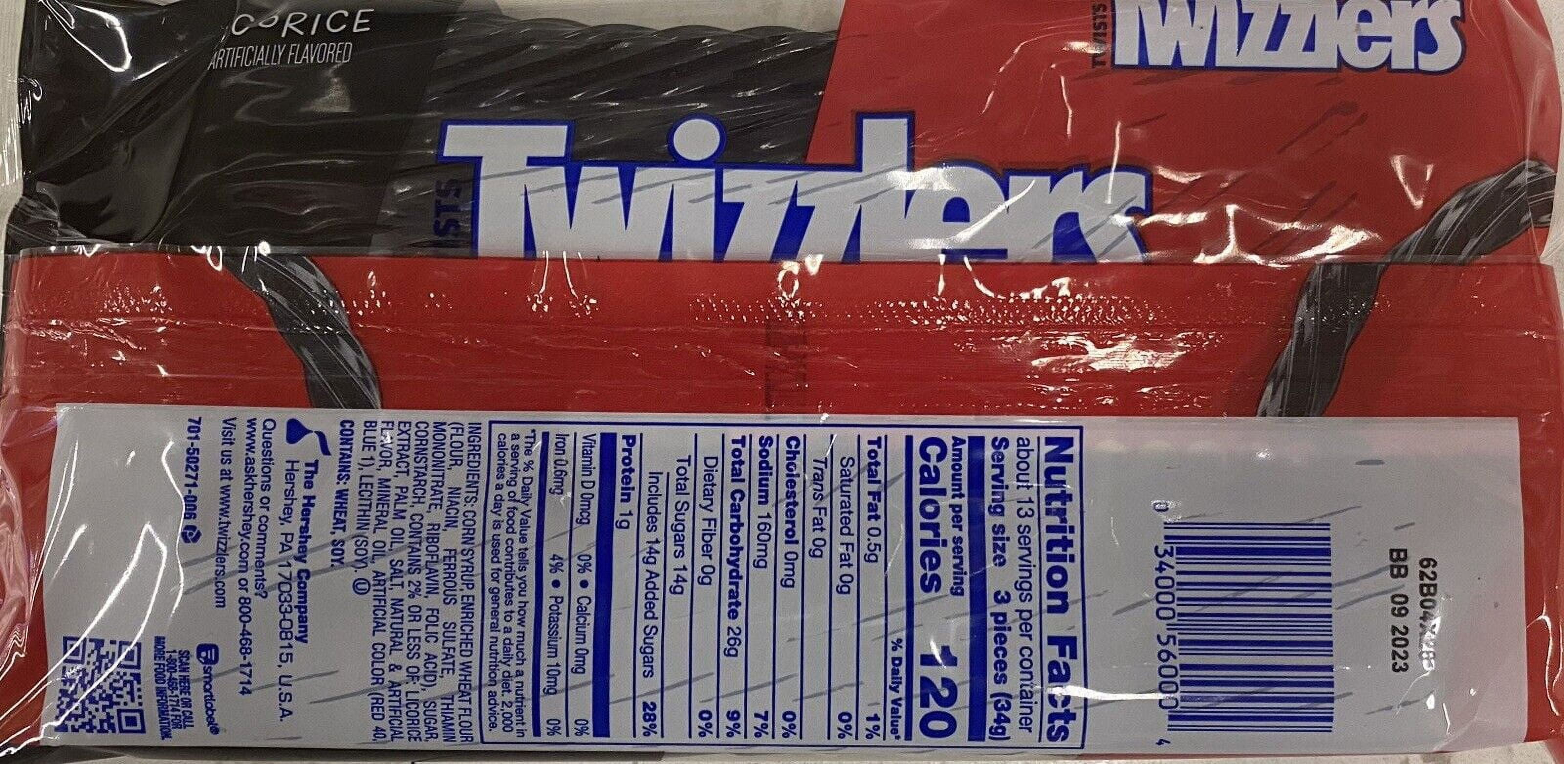 10x TWIZZLERS Twists BLACK Licorice 16 oz Bag 1 LB - 10 PACK