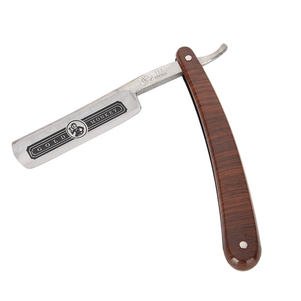 Maquinilla de afeitar plegable profesional para peluquero, afeitadora de barba de acero inoxidable, herramienta de depilación