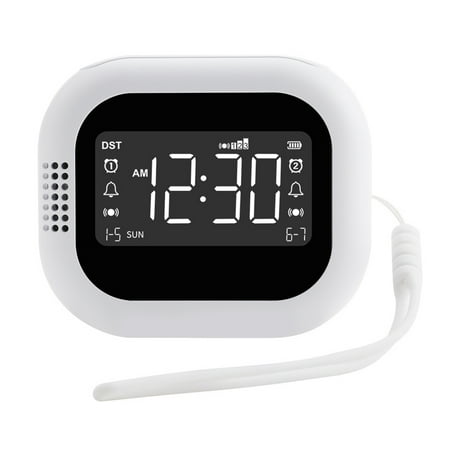 Rechargeable Vibrating Alarm Clock Adjustable Vibrations Levels and Sound 2 Alarm Snoozes Function for Heavy Sleeper