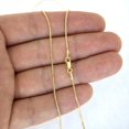 thumbnail image 4 of 14K Two Tone Gold 1mm Round Snake Pendant Chain, FREE Microfiber Cloth, Shiny Link Mens Womens Necklace, Giorgio Bergamo 20, 4 of 6