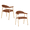 Orange/Set of 2/22.83 x 23.82 x 32.28 inch, variant on Alvantor Chairs Set of 2, A Modern Kitchen Side Chair Set with Curved Backrests and Linen Upholstery, Accompanied by Metal Decorative Chairs for Dining Room Kitchen Living Room Cafe