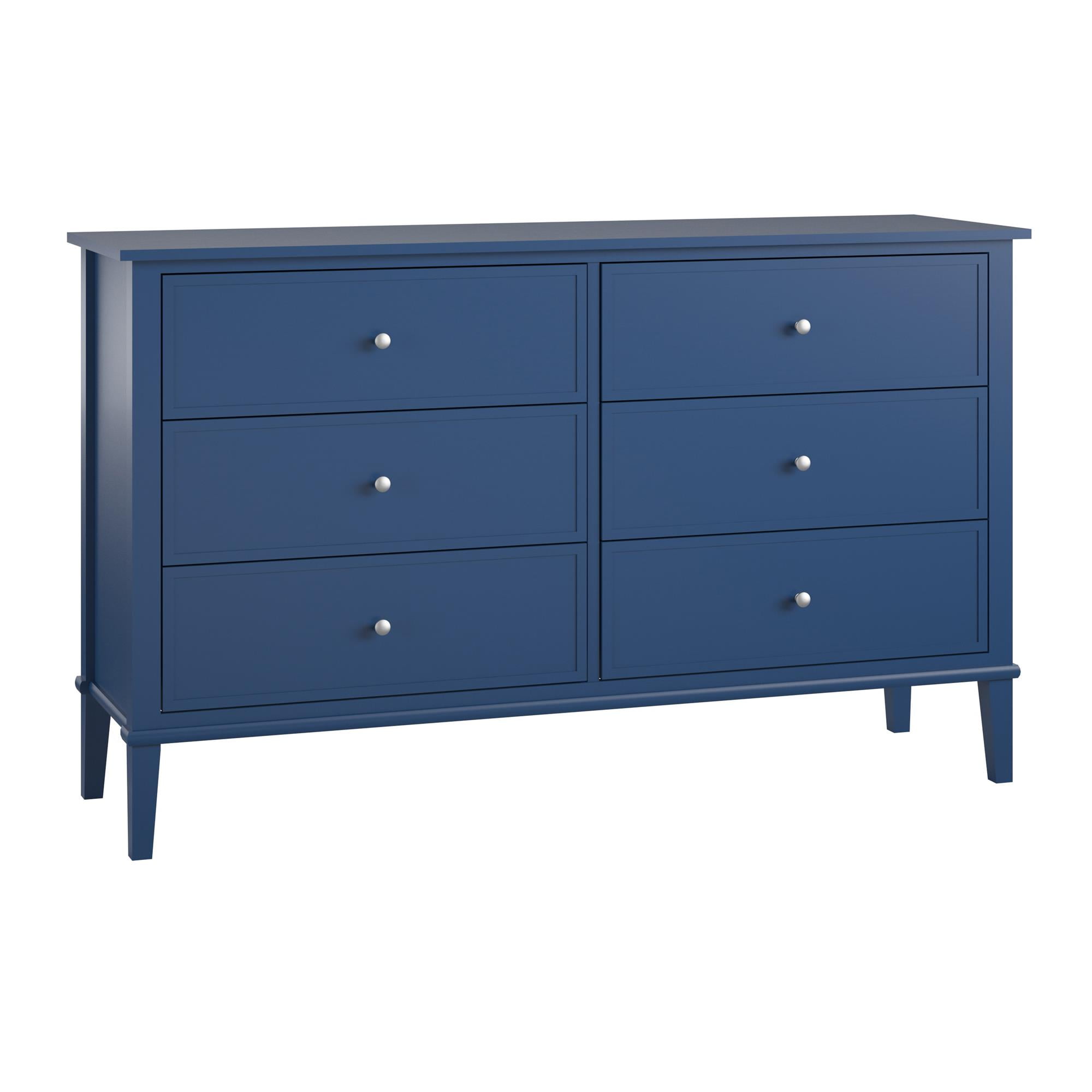 Desert Fields Eclectic Boho 6-Drawer Dresser, Navy
