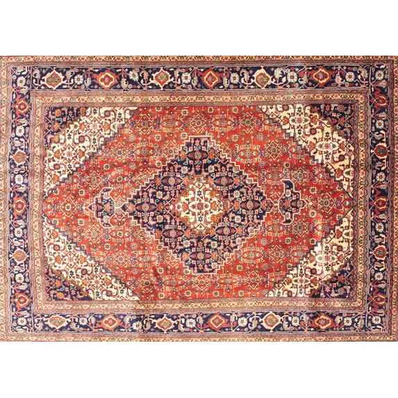 Ahgly Company Indoor Rectangle Traditional Fire Brick Red Persian Area Rugs, 2' x 3'