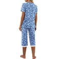 thumbnail image 6 of MINTREUS Women's Pajama Sets Short Sleeve Shirt and Capri Soft Pajama Sets with Pockets M-4XL, 6 of 6
