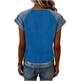 thumbnail image 7 of Ankola Women's Short Sleeve Crewneck T-Shirt Color Block Tunic Tshirt Casual Loose Blouses Tops, 7 of 7