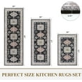 thumbnail image 2 of Farmhouse Kitchen Rugs Sets of 3, Kitchen Runner Rugs Non Slip Washable, Boho Kitchen Mats for Floor, Indoor Door Mat Entrance, Laundry Room Rug, Thick Kitchen Floor Mat Carpet, 2 of 6