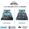 thumbnail image 5 of Avatar: The Last Airbender Kids Full Bed in a Bag, Comforter and Sheets, Blue, Nickelodeon, 5 of 9