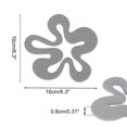 thumbnail image 2 of Unique Bargains 1 Pc Reusable Flower Silicone Coaster Gray, 2 of 5