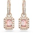 thumbnail image 2 of Swarovski 5649474 Women's Millenia Octagon Cut Pink Stone Earrings, 2 of 4