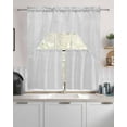 thumbnail image 2 of Grey White Kitchen Curtains Sets 24 Inch Length with Valance, Vintage Country Farmhouse Neutral Textured Swag Valances and Tiers Curtain Set Drapes Swag Curtains for Living Room, Bathroom, Bedroom, 2 of 6