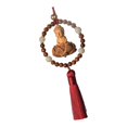 thumbnail image 3 of DYNWAVECA Statue Voiture Rétroviseur Pendentif avec Pompon Feng Shui Décor Rouge, 3 of 9