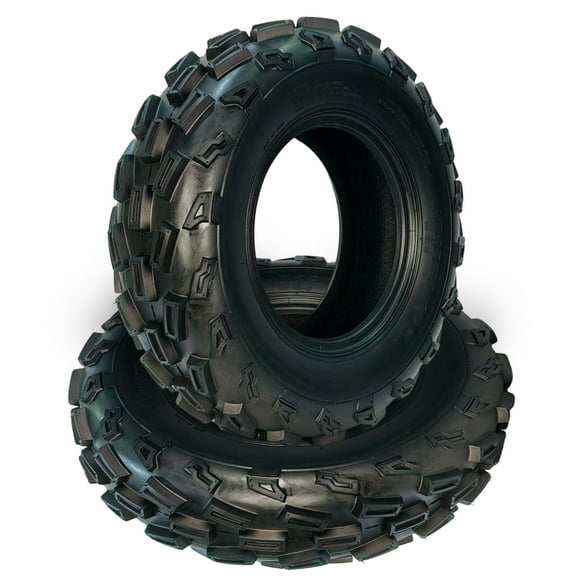 22x7-10 Heavy Duty ATV/UTV Tires (2-Pack, Black) - 4PR & 6PR Tubeless All-Terrain Tires for Mud, Sand & Off-Road - Fits Quads & 4-Wheelers