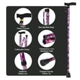 thumbnail image 3 of Bastón ANCKNE para mujer | Bastón ligero, ajustable en 5 niveles de altura y plegable de aluminio para personas mayores | Mango ergonómico con ruedas | Bastón portátil plegable, 3 of 5