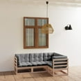 thumbnail image 1 of vidaXL 4 Piece Garden Lounge Set with Cushions Solid Wood Pine, 1 of 5