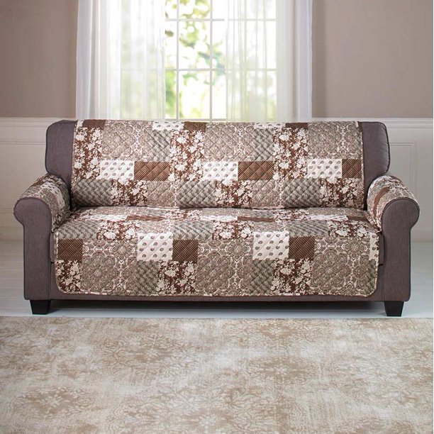 Sofa Slipcover with Quilted Pattern with Reversible Side