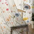 thumbnail image 5 of Spring Flowers Sheer Curtains 96 Inches Long 2 Panels Set, Window Sheer Curtains for Living Room/Bedroom, Watercolor Wildflowers Farmhouse Floral Light Filtering Rod Pocket Curtain 52'' x 96'' x 2, 5 of 7