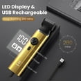 thumbnail image 4 of Sejoy Men's Beard Trimmer,Hair Clippers, Waterproof Electric Nose Haircut Mustache Body Trimmer Cordless Foil Shaver Grooming Kit,LED Display Home Travel,Gold, 4 of 10