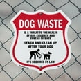 thumbnail image 5 of Dog Poop Dog Waste Is A Threat To The Health Of Our Children. Leash And Clean Up After Your Dog (2 Pack) 12 inch X 12 inch Shield-Shaped Rust-Free Aluminum Metal Signs Made in the USA, 5 of 7