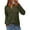 Army Green, variant on PRETTYGARDEN Women's Fall Quarter Zip Pullover Sweaters Dressy Casual Long Sleeve V Neck Collared Knit Jumper Tops