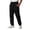 T-Black mens sweatpants, variant on cllios Mens Fleece Jogger Pants Cuffed Ankle Drawstring Waist Athletic Jogging Trousers with Side Pockets Black M-5XL