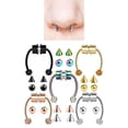 thumbnail image 2 of facefd Magnetic Fake Septum Nose Rings Hoop Horseshoe for Women Xiangbala 5 Mix, 2 of 7