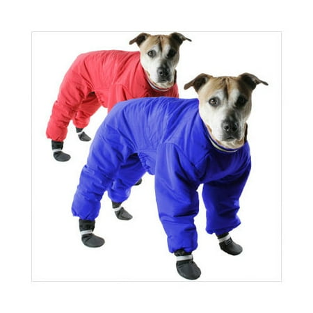 Muttluks Reversible Dog Snowsuit in Red/Navy