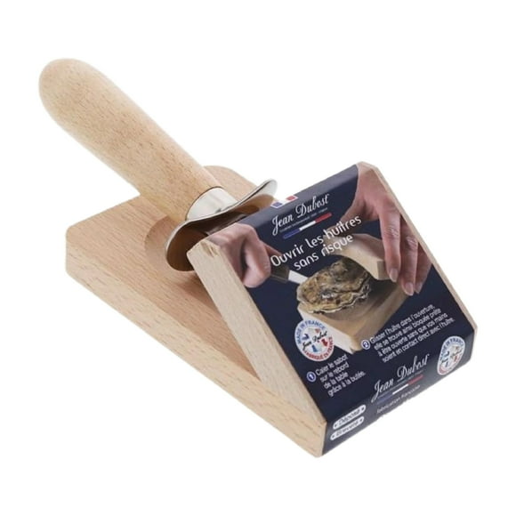 Abridor de ostras Jean Dubost con mango de madera de olivo y acero inoxidable