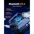 thumbnail image 6 of Wireless Gaming Headset for PS5/PC/PS4/Nintendo Switch,2.4G/Bluetooth Gaming Headphones with Detachable Noise Canceling Mic,7.1 Surround Sound,RGB Lighting, White, 6 of 7