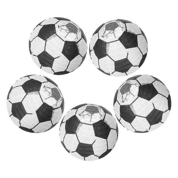 NIAIZEK Multi Color Soccer Themed Paper Lanterns for Party Decoration