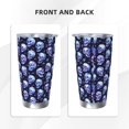 thumbnail image 3 of Susaid crystal Skull Print 20oz Car Cup,Insulated Coffee Cup Fully Spill Proof Travel Coffee Mug, Stainless Steel Tumbler for Work Home Outdoor Car-Straw Three-piece Set, 3 of 8