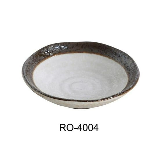 Yanco RO-4004 1 x 4 in. Rockeye Two-Tone China Sauce Dish - 4 oz - Pack of 36