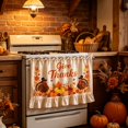 thumbnail image 6 of Darzheoy Thanksgiving Oven Door Skirt, Pumpkin Maple Leaf Turkey Ribbon Ties, Fall Decor Thanksgiving Indoor, Stove Decorative Curtain No-Drill for Home Kitchen, 6 of 6