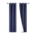 thumbnail image 2 of Gorgeous Home Linen Set of 2 Panels 100% Blackout Bedroom Window Curtain Panels, 84", Dark Blue, 2 of 5