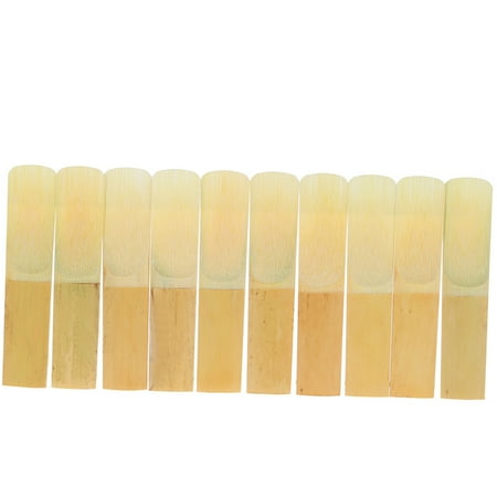 Pack of 10 Strength 3.0 Bamboo Reeds for Eb Alto Saxophone, Saxophone Accessories
