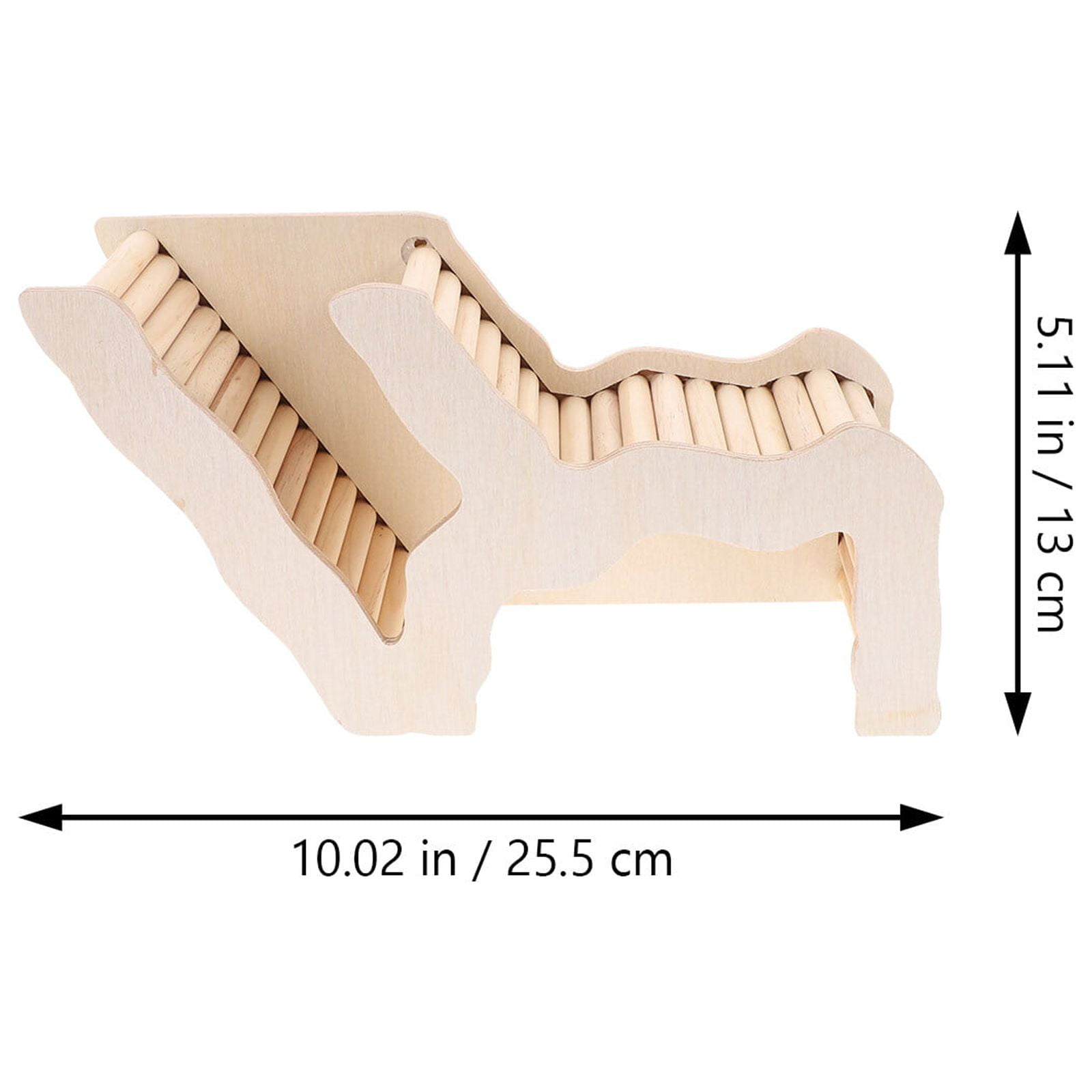 FRCOLOR Khaki Wooden Hamster Sleeping House with Ladder for Small Pets Safe Comfortable Design