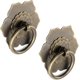 thumbnail image 1 of Perillas de anillo de caída Tiradores de anillo de tono de bronce antiguo Tiradores de gabinete de cajón de tocador en forma de flor - 2 piezas, 1 of 5