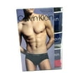 thumbnail image 2 of Calvin Klein Men Underwear 3-pack Flexible Stretch Hip Brief Blue Gray Logo, 2 of 3