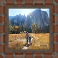 thumbnail image 2 of 19x19 Brown Wide Bamboo Picture Frame - UV Acrylic, Foam Board Backing, Hanging Hardware, 2 of 8