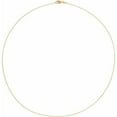 thumbnail image 2 of 18k Yellow Gold 1mm Sparkle-Cut Cable 20 Inch Chain Chain Necklace for Women and Men - 1.9 Grams, 2 of 2