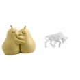thumbnail image 1 of Sujetalibros De Cerámica Con Forma De Toro Abrazado. Escultura Moderna De Resina. Acabado Fino. Adorno Coleccionable Para Estantería, Mesa, Escritorio U Oficina., 1 of 8
