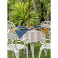 thumbnail image 3 of Outdoor Tablecloth with Umbrella Hole for Patio/Picnic/Party/Camping, Sunflower Waterproof Table Cloth Round Cover Washable, Green Botanical Yellow Floral Summer Rustic (Dia 60"), 3 of 9