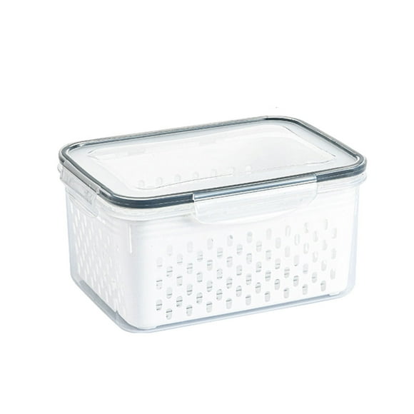 Advancent Contenedores de productos multifuncionales para refrigerador con cesta filtrable y almacenamiento de frutas con sello duradero Organizadores de utensilios de cocina