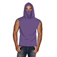 thumbnail image 2 of mfyjkho Tops Casuales Para Mujer, Camiseta Unisex De Verano Informal De Color Liso Sin Mangas Con Capucha Y Protector Solar De Seda Helada Con Mascarilla Tops Para Hacer Ejercicio Para Mujer Xxxxxl, 2 of 8
