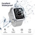 thumbnail image 3 of [2 Pack] IBAOLEA Waterproof Case Compatible for IBAOLEA Watch SE Series 6 /5 /4 44mm Case with Screen Protector (Silver+Silver, 44mm) Silver+Silver For 44mm only, 3 of 6